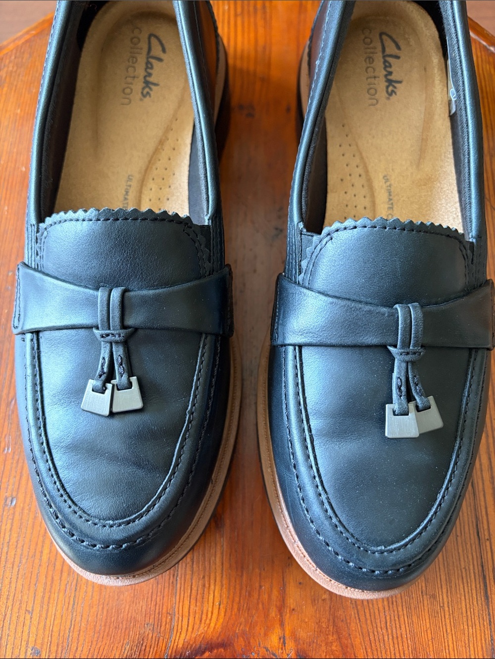 Black Ladies Clarks Westlynn Bella Loafers - Picture 3 of 9